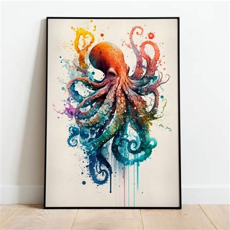 Octopus Wall Art Etsy