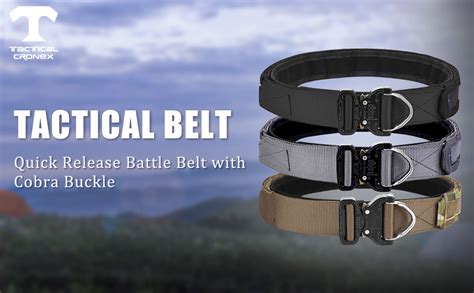 Tactical Battle Belt Gun Belts With Cobra Buckle D Ring 1