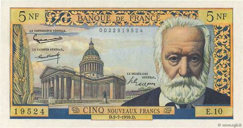 Nouveaux Francs Victor Hugo Type France Numista