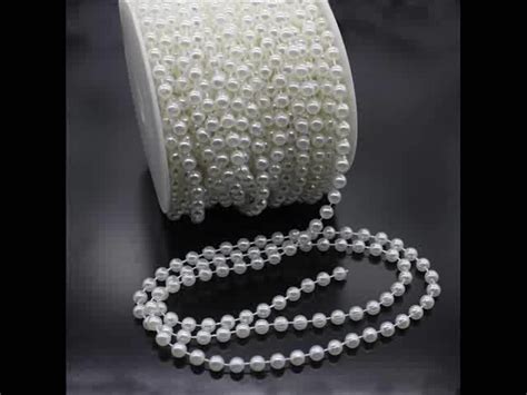 M Mm White Faux Pearl Bead Rope Garland For Flowers Wedding Party