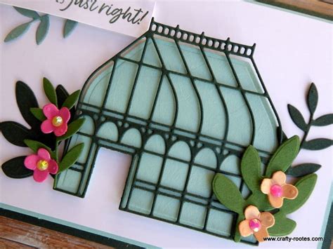 Greenhouse With Plants For The Ink Stamp Share Blog Hop Crafty Rootes Floral Cards