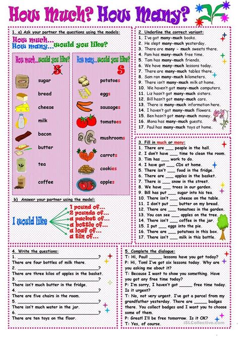 How Much How Many Worksheet Free Esl Printable Worksheets Made By Teachers English