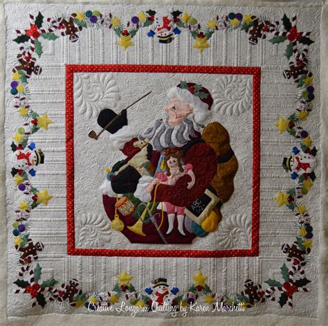 Creative Longarm Quilting By Karen Marchetti Old Time Santa Laser