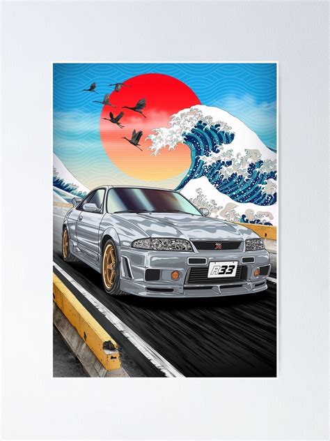 The Great Wave Off Gtr R Poster For Sale By Navin Guyvit Redbubble