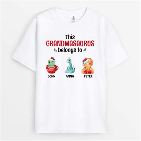 This Mummysaurus Belongs To Personalised Ts T Shirts For Grandm Custom Chic Uk