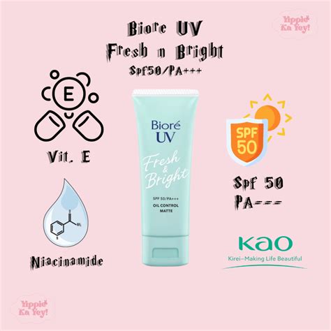 Jual Biore UV Fresh Bright Oil Control Matte Sunscreen SPF 50 PA