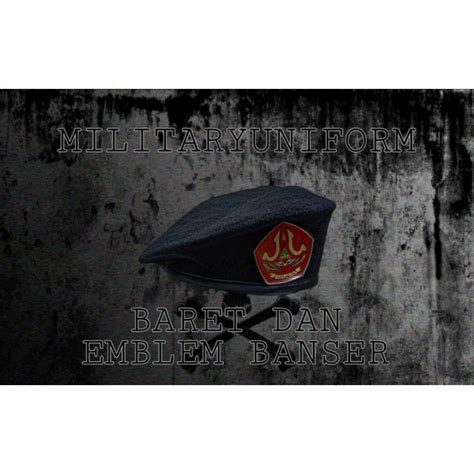 Jual Baret Hitam Top Army Baret Banser Emblem Banser Shopee Indonesia