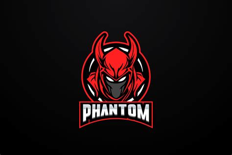 Red phantom demonic mascot gaming logo 29101820 Vector Art at Vecteezy