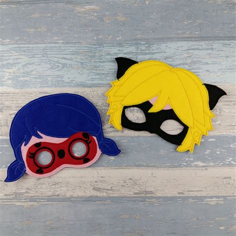 Miraculous Ladybug And Cat Noir Mask Set Ladybird Felt Mask Etsy Free Download Nude Photo Gallery