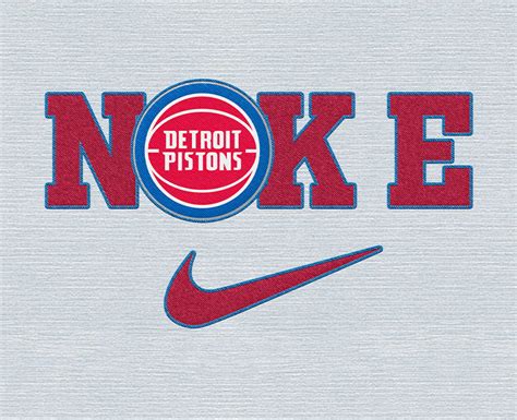 Nike Detroit Pistons Svg Stitch Nike Embroidery Effect Nba Inspire