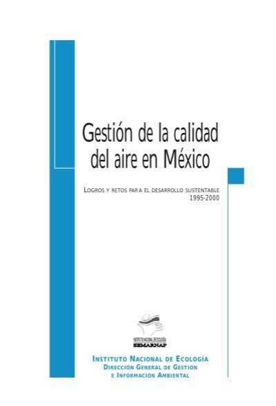 Gestión De La Calidad Del Aire En México Instituto Nacional De