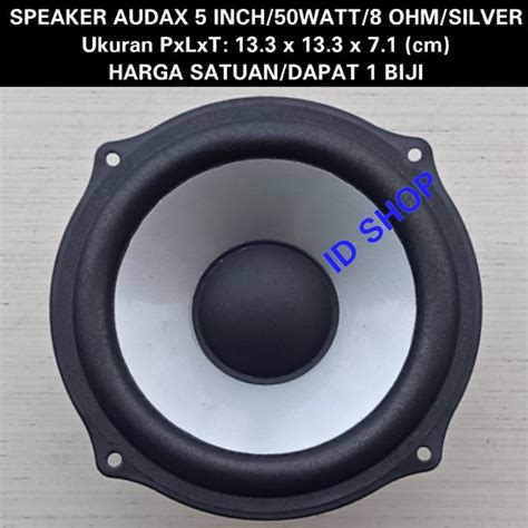 Jual SPEAKER AUDAX 5 INCHI ORIGINAL 50 WATT 8 OHMS SEPIKER SPEKER