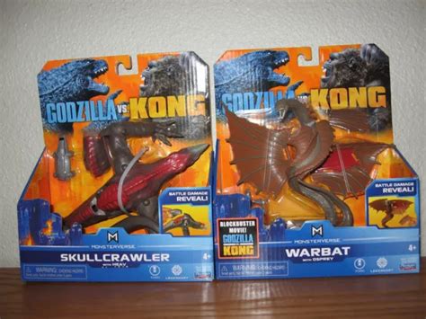 Playmates Monsterverse Godzilla Vs King Kong Warbat Skull Crawler Lot Hot Sex Picture