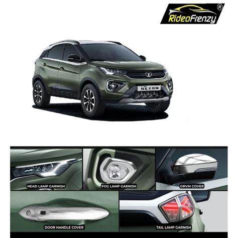 Buy New Tata Nexon Chrome Accessories Garnish Combo Kit Oline