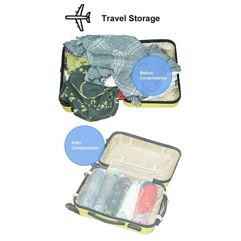 Travel Compression Bags Vacuum Packing Roll Up Space Saver Bags For