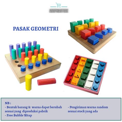 jual mainan kayu pasak geometri ape tk paud shopee indonesia
