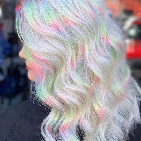 Prism Rainbow Hair Holographic Hair Fantasy Hair Color Hair Styles