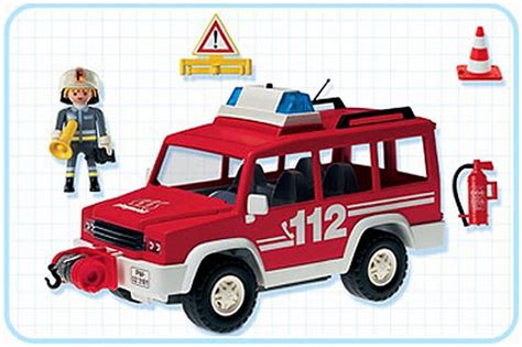 Playmobil City Action 3181 pas cher Pompier véhicule d intervention RC