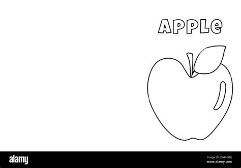 Coloring With Thick Lines For The Little Ones Apple Coloring Page