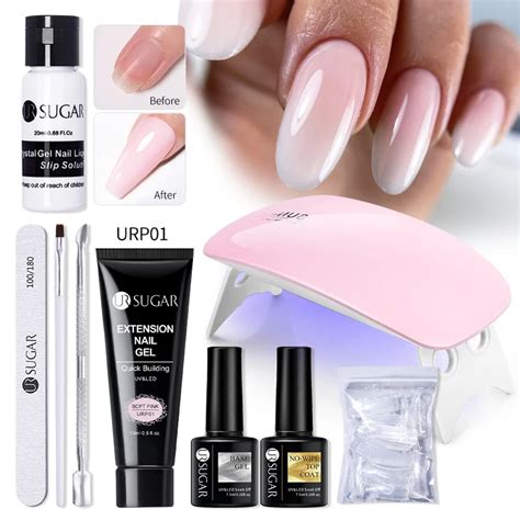 Ur Zucker 15ml Schnelle Verl Ngerung Nagel Gel Kits Set 6w LED Lampe