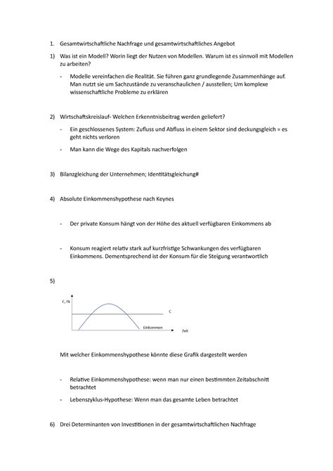 Wisopo Selbstgemachte Zusammenfassung Gesamtwirtschaftliche