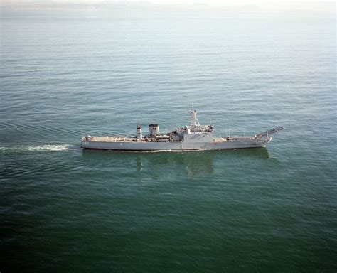 An Aerial Starboard Beam View Of The Tank Landing Ship USS FRESNO LST