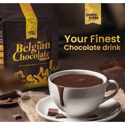 Choco Albab Belgian Chocolate Premix Drink 20 Sticks Shopee Malaysia