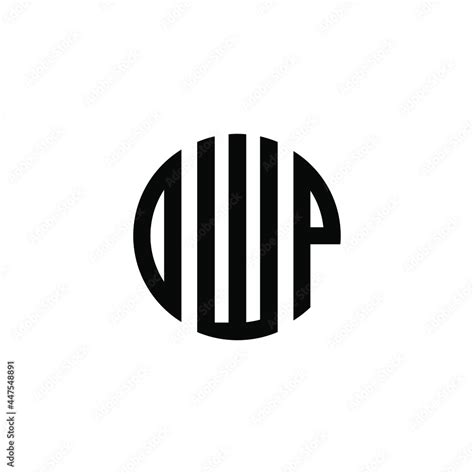 DWP letter logo design. DWP letter in circle shape. DWP Creative three ...