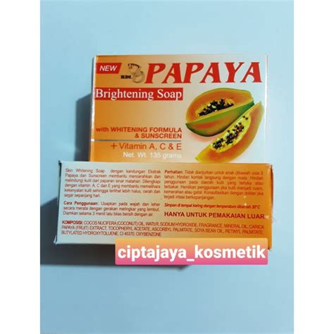 Jual RDL Papaya Brightening Soap Sabun Pepaya 135gr ASLI