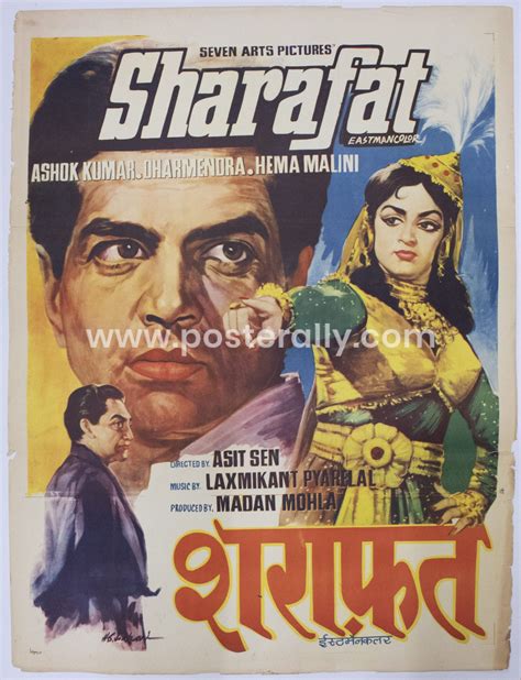 Buy Sharafat 1970 Original Bollywood Movie Poster Posterally Studio