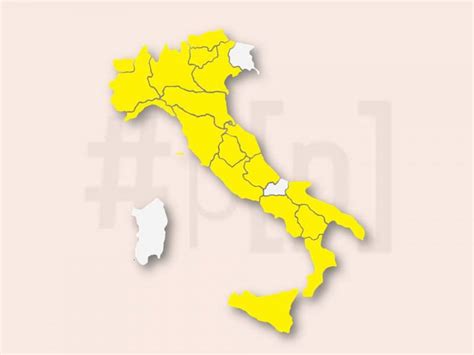 Mappa Regioni Zona Bianca Gialla Dal Maggio Pescarapost