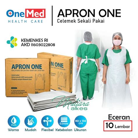 Apron Plastik Tebal OneMed Pak Isi 10 Celemek Plastik Lazada Indonesia