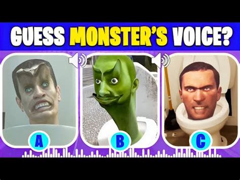 GUESS THE MONSTERS VOICE 71 G MAN TOILET LARGE TV MAN Skibidi Toilet S