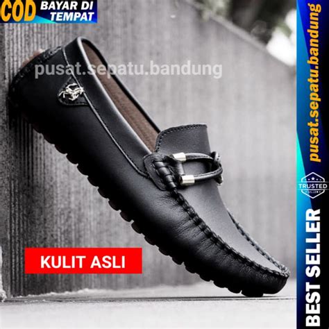 Jual Sepatu Kulit Pria Pantofel Ferrari Casual Kerja Kantor Formal Slip