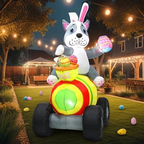 CAMULAND 7 74FT Easter Double Bunny Inflatable Inflatable Easter