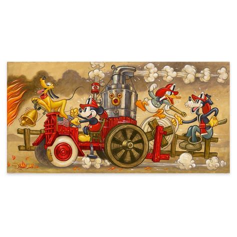 Mickeys Fire Brigade Gallery Wrapped Canvas By Tim Rogerson