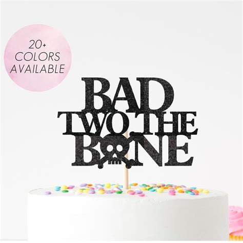 Bad Two The Bone Cake Topper Rock Themed Nd Birthday Nd Birthday