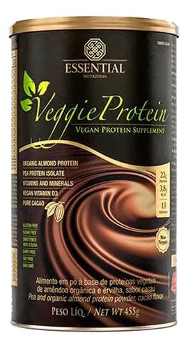 Veggie Protein Essential Nutrition Cacao 455g Frete grátis