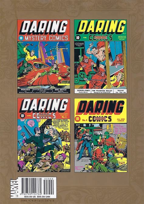 Marvel Masterworks Golden Age Daring Mystery BD Informations Cotes