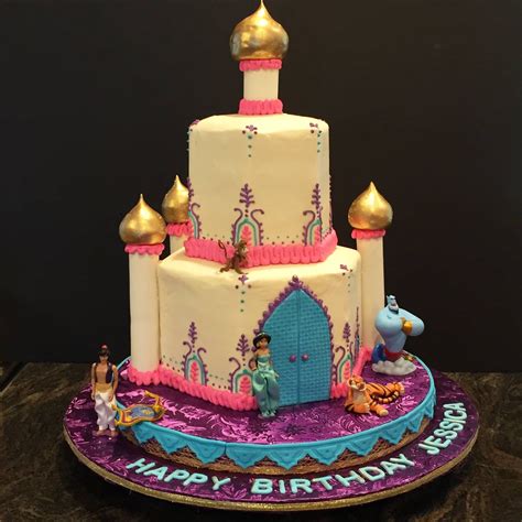 Jasmine Aladdin Birthday Cake Using Purchased Figurines Cake Is