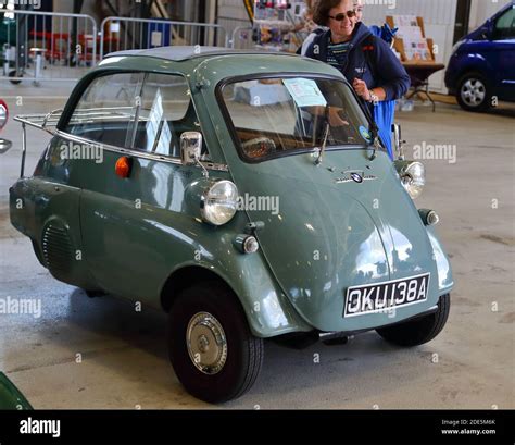 Classic Bmw Isetta Bubble Car At Raf Benson Oxfordshire Uk Stock