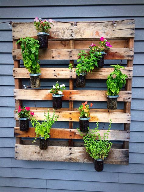 My Diy Wooden Pallet Wall Planter Have A Mix Of My Favorite Herbs