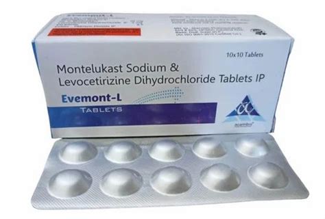 Montelukast Sodium Levocetirizine Dihydrochloride Tablets At Rs 1050