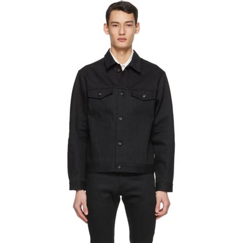 Naked And Famous Denim Black Selvedge Denim Jacket SSENSE