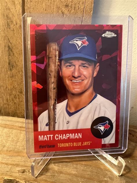 2022 Topps Chrome Platinum Matt Chapman Fuchsia Atomic Refractor 34100