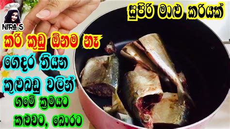 ගෑවුන තැන බත් කන්න පුළුවන් මාළු හොද්ද කළුවට බොරට මේ විදිහට හදන්න Fish