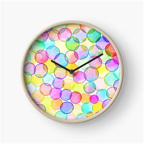 Colourful Abstract Acrylic Design Pattern Clock By Artekbal Abstract