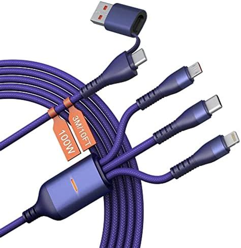 W Usb C To Multi Charging Cable M Ft Mfi Certified Fast