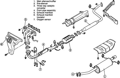 1998 Ford escort se exhaust system diagram