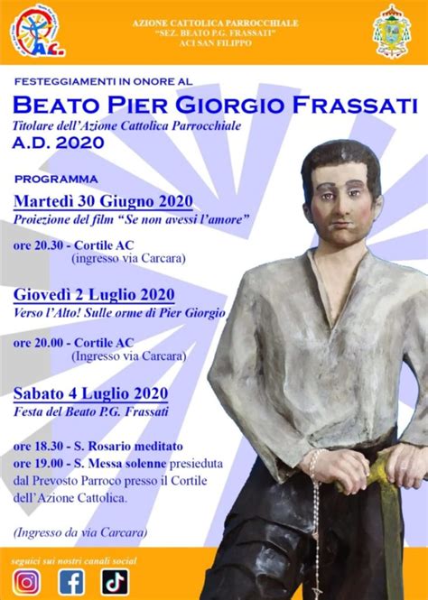 Festa Del Beato Pier Giorgio Frassati Ad Aci San Filippo Acireale AC